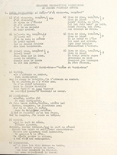 Chansons folkloriques religieuses du Canada francais actuel by  cover