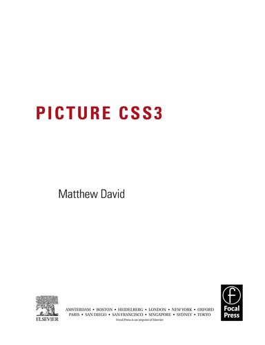 Picture CSS3 by Matthew David cover