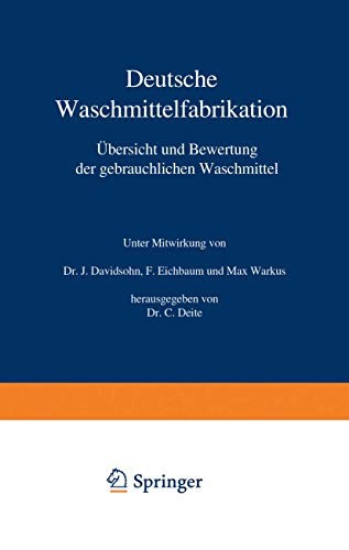 Deutsche Waschmittelfabrikation by C. Deite cover