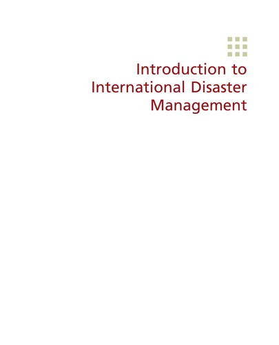 Introduction to international disaster management