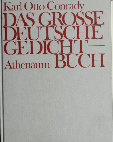 Das Grosse deutsche Gedichtbuch by Karl Otto Conrady cover