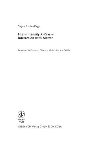High-intensity X-rays--interaction with matter