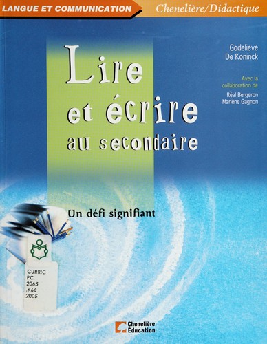 Lire et écrire au secondaire