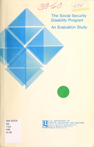 The social security disability program by Richard Thomas Smith cover