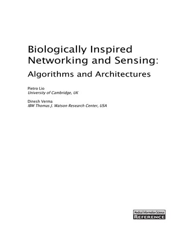Biologically inspired networking and sensing