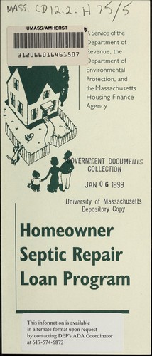Homeowner septic repair loan program