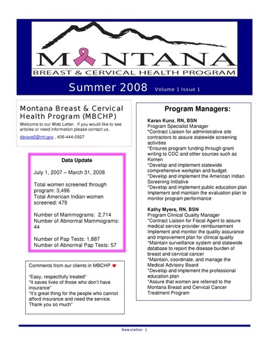 Montana Breast & Cervical Health Program