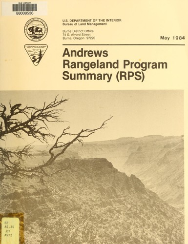 Andrews rangeland program summary (RPS)