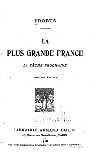 La plus grande France by Jules Corréard cover