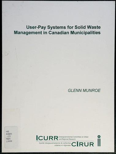 User-pay systems for solid waste management in Canadian municipalities