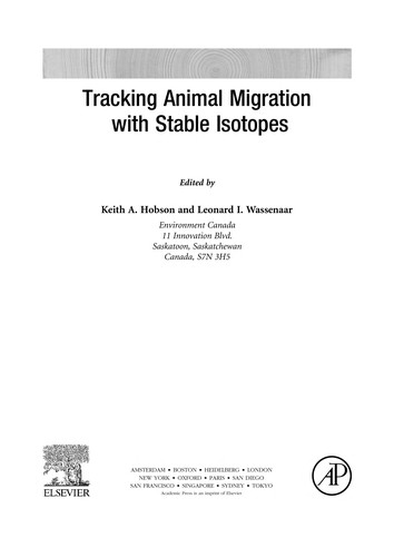 Tracking animal migration with stable isotopes by Keith Alan Hobson, Leonard I. Wassenaar cover