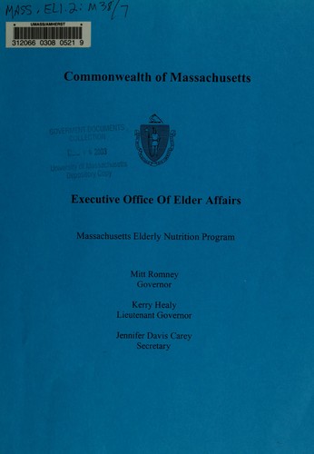 Massachusetts Elderly Nutrition Program