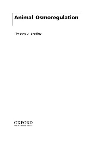 Animal Osmoregulation by Tim Bradley cover