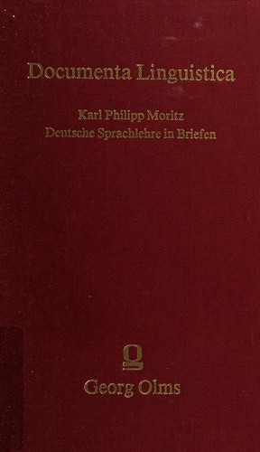 Deutsche Sprachlehre in Briefen by Karl Philipp Moritz cover