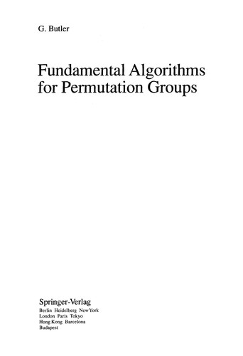 Fundamental algorithms for permutation groups