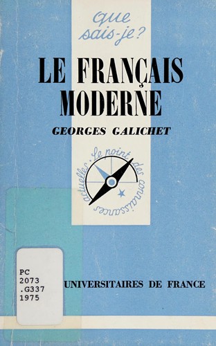 Le Français moderne by Georges Galichet cover