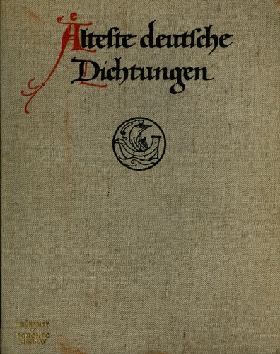 Älteste deutsche Dichtungen by Karl Wolfskehl cover