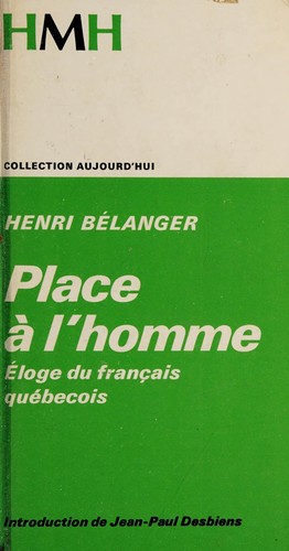 Place à l'homme by Henri Bélanger cover