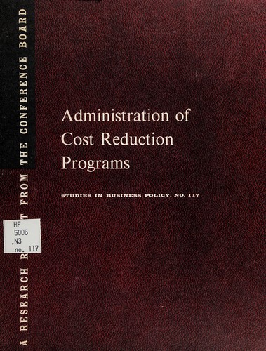 Administration of cost reduction programs