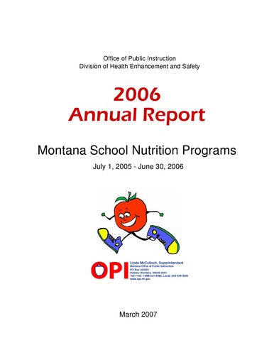 Montana school nutrition programs
