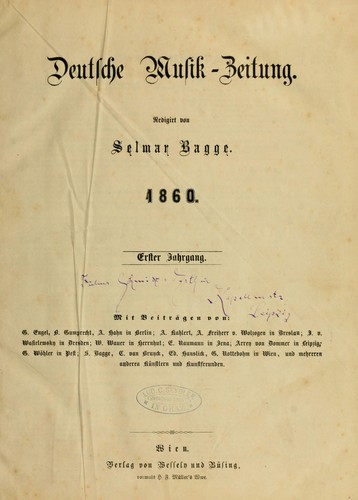 Deutsche Musik-Zeitung by  cover
