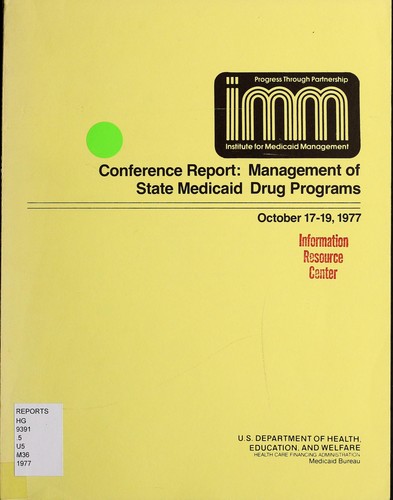 Management of state Medicaid drug programs