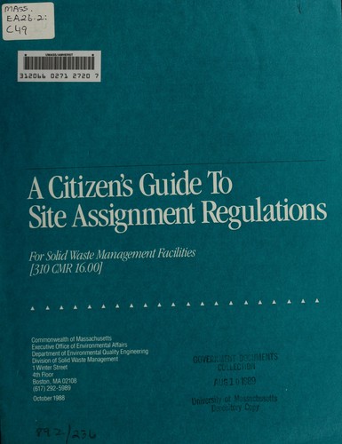 A Citizen's guide to site assignment regulations