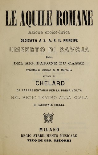 Le aquile romane by Hippolyte André Jean Baptiste Chélard cover