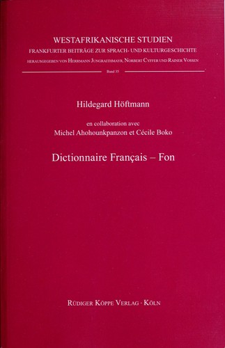 Dictionnaire français-fon by Hildegard Höftmann cover
