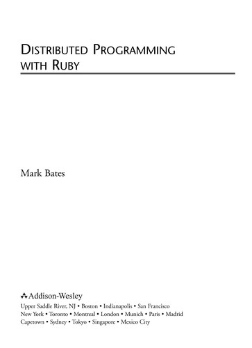 Distributed programming with Ruby