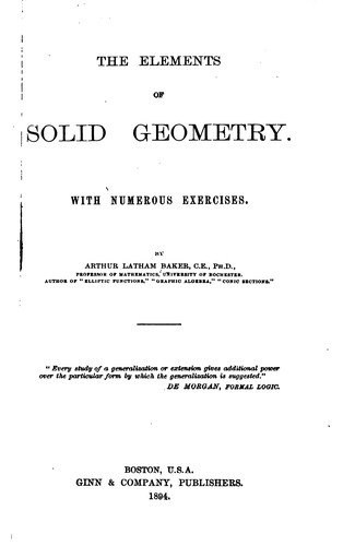 Elements of Solid Geometry