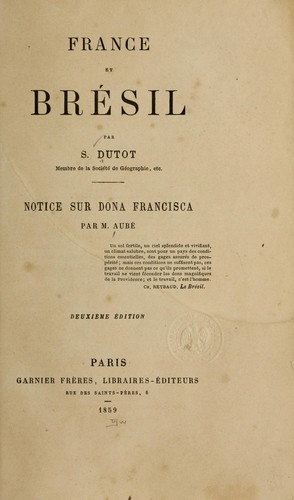France et Brésil by S. Dutot cover