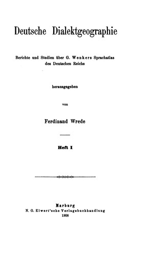 Deutsche Dialektgeographie by Philipps-Universität Marburg. Forschungsinstitut für Deutsche Sprache "Deutscher Sprachatlas." cover