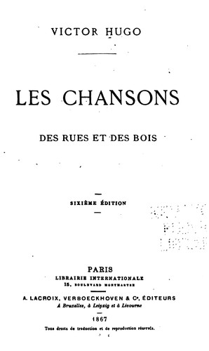 Les chansons des rues et des bois