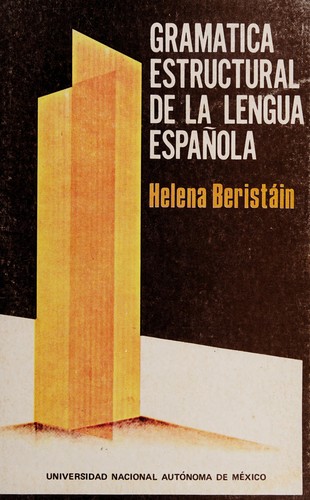 Gramática estructural de la lengua española by Helena Beristáin cover