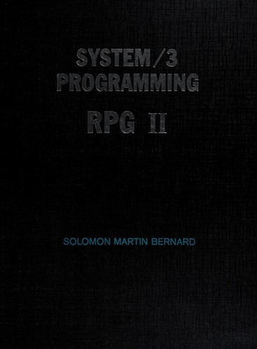 System/3 programming: RPG II by Solomon Martin Bernard cover