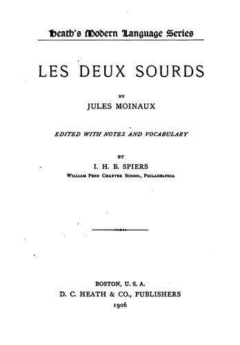Les deux sourds by Jules Moinaux cover