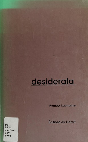 Desiderata by France Lachaine cover