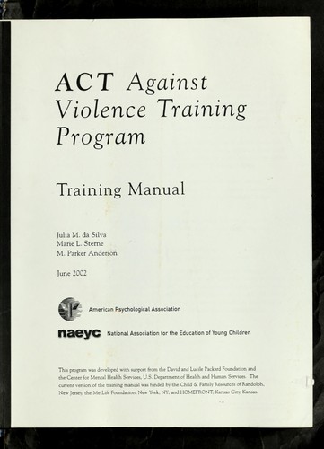 ACT Against Violence project community training program