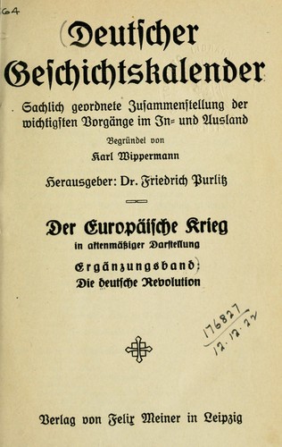 Die deutsche Revolution by  cover