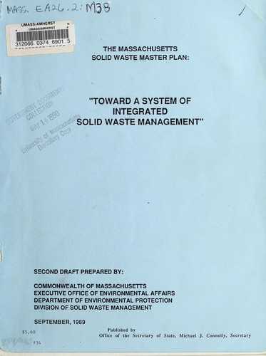 The Massachusetts solid waste master plan