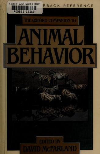The Oxford companion to animal behaviour by David McFarland cover