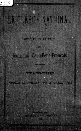 Le Clergé national by  cover