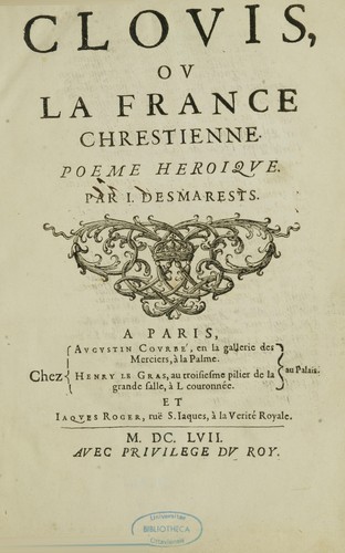 Clovis, ov La France chrestienne by Jean Desmarets de Saint-Sorlin cover