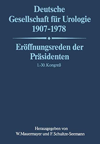 Deutsche Gesellschaft für Urologie 1907-1978 by Wolfgang Mauermayer cover