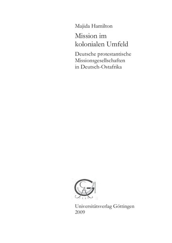 Mission im kolonialen Umfeld by Majida Hamilton cover