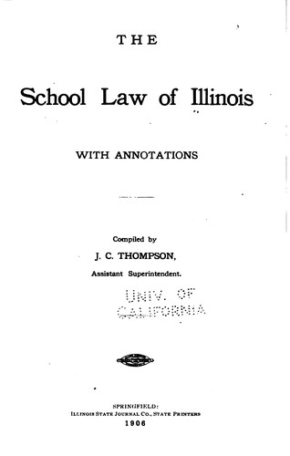 The school law of Illinois ..