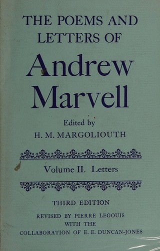 The poems and letters of Andrew Marvell