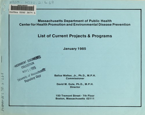 List of current projects & programs