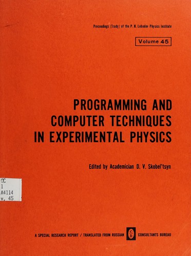 Programming and computer techniques in experimental physics by D. V. Skobelʹt︠s︡yn cover